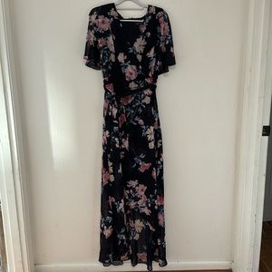 Floral maxi dress womens size 14